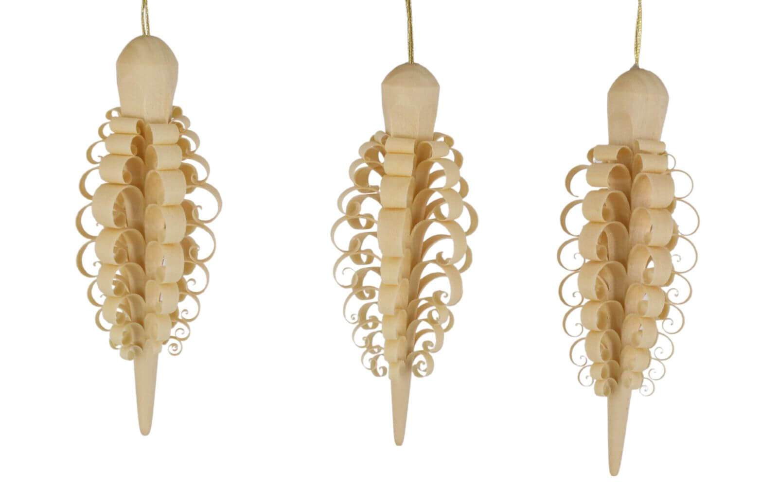 Christbaumschmuck Zapfen zum Hängen, 3 Stück von Martina Rudolph