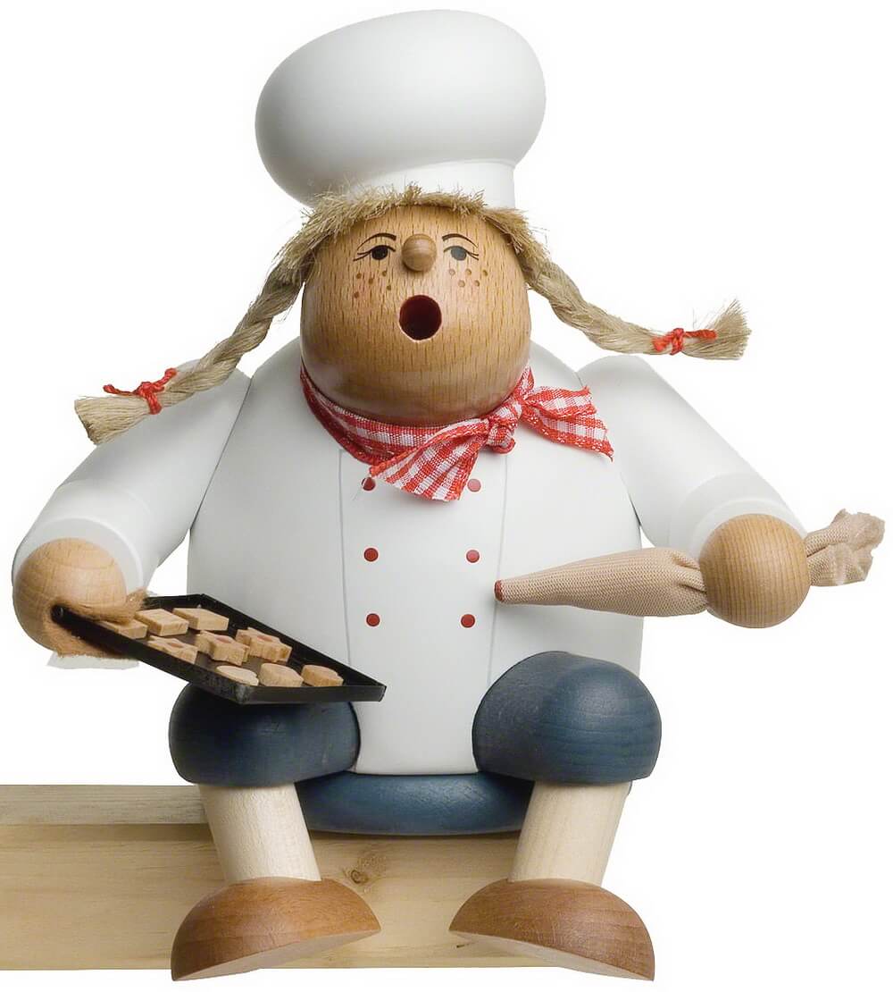 Räuchermännchen Kantenhocker Konditorin, 16 cm von KWO