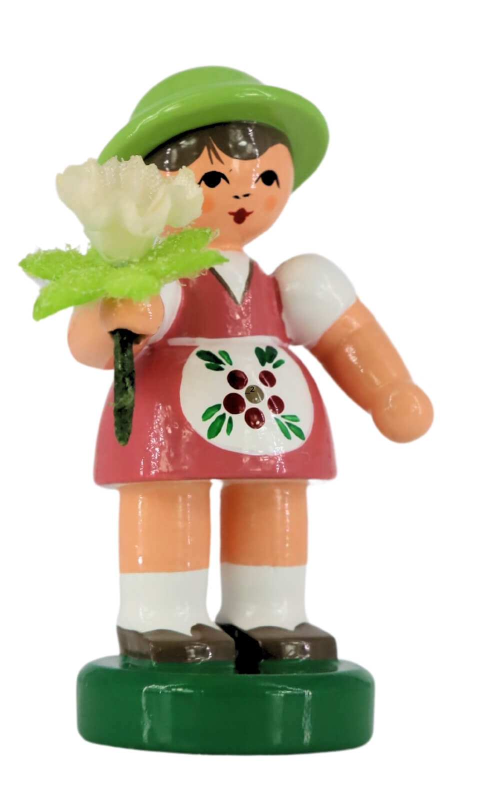 Miniatur Blumenmädchen, rosa/grün von Figurenland Uhlig GmbH_2