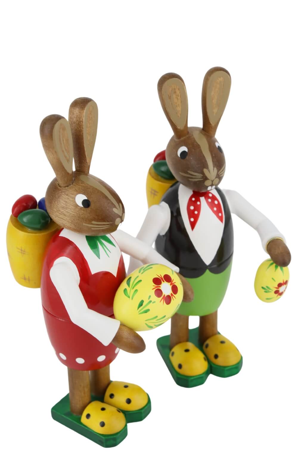 Osterhasenpaar mit Korb und Eiern von Figurenland Uhlig GmbH