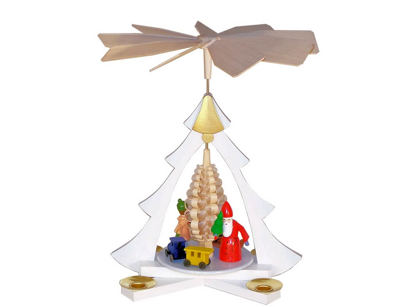 Weihnachtspyramide Bescherung, 28 cm, farbig von Ralf Zenker