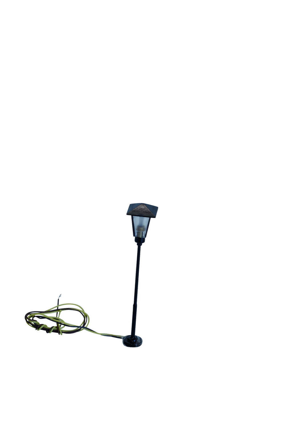 Straßenlaterne mit Lämpchen, schwarz, 76 mm, 12 V