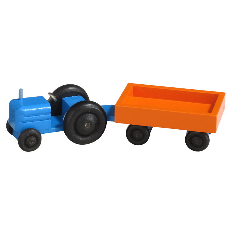 Traktor mit Anhänger, farbig, 11 cm von Robbi Weber
