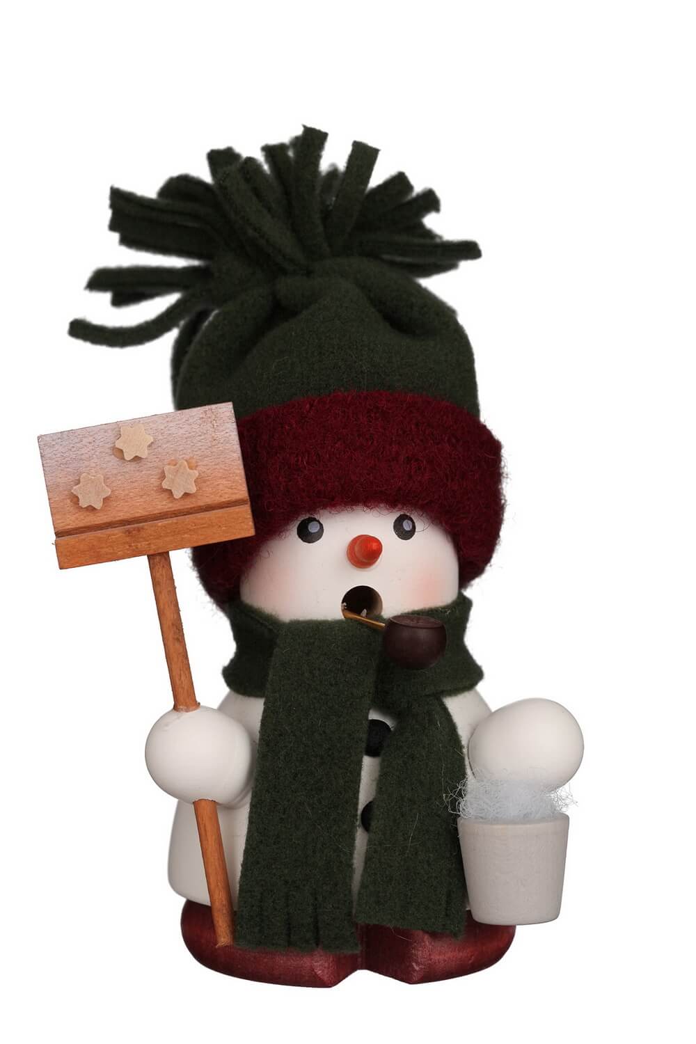 Räuchermännchen Schneemann, grün, 13 cm von Christian Ulbricht