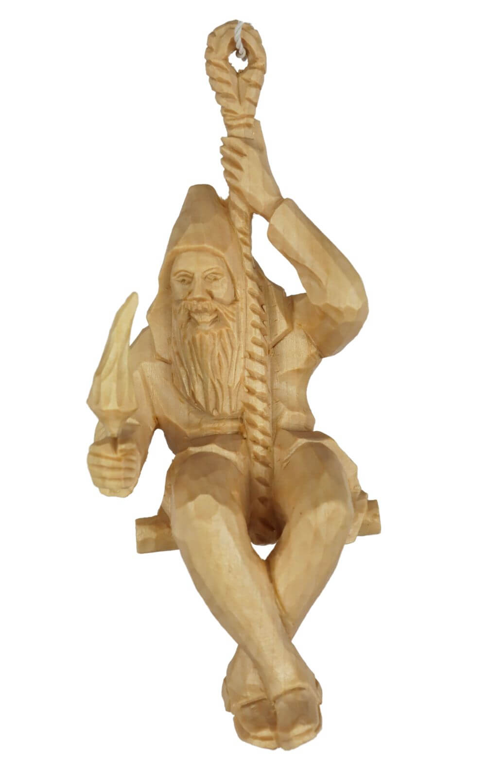 Seilfahrt geschnitzt, natur, 14 cm von Schnitzkunst aus dem Erzgebirge_1