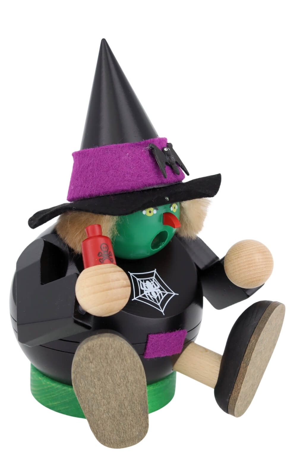Räuchermännchen Halloween Hexe, sitzend, 15 cm von Richard Glässer_2