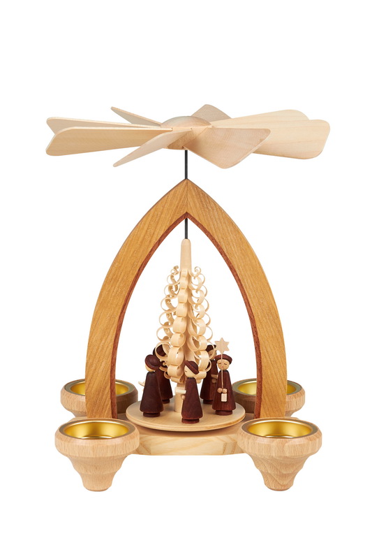 Teelichtpyramide Kurrende, 26 cm von Heinz Lorenz