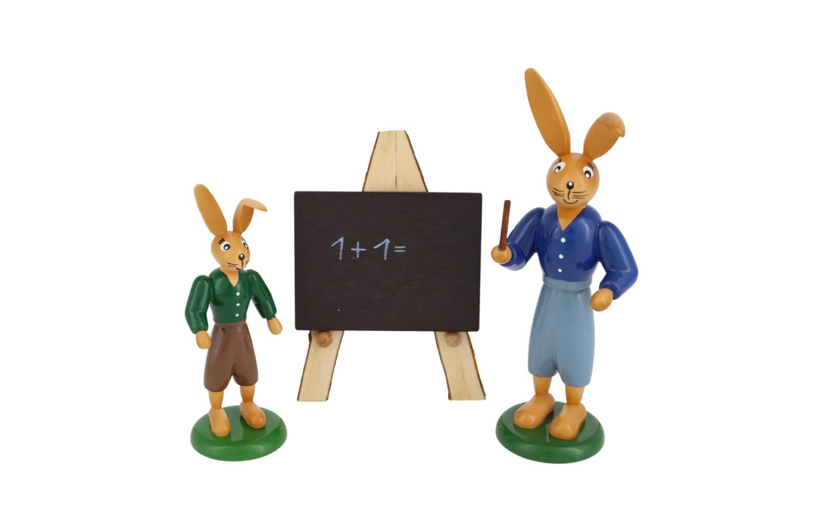 Hasenschule, 5 Kinder und 1 Lehrer, 12 cm von Holzkunst Gahlenz_2