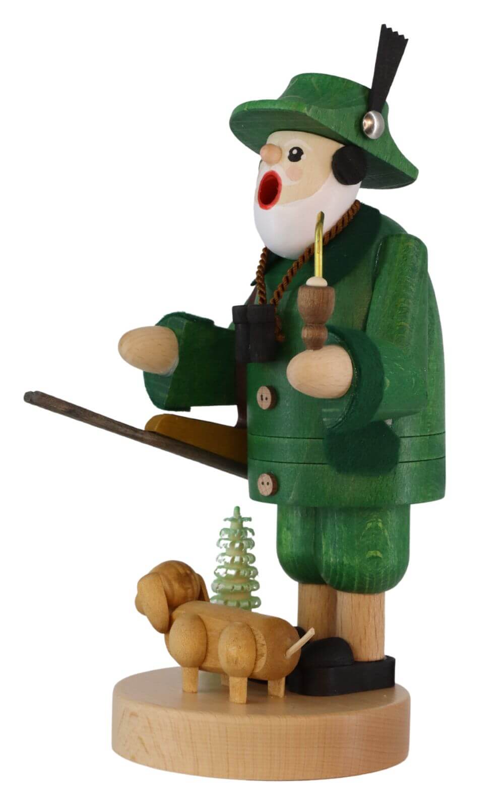Räuchermännchen Förster mit Dackel, 19 cm von Richard Glässer_Bild1