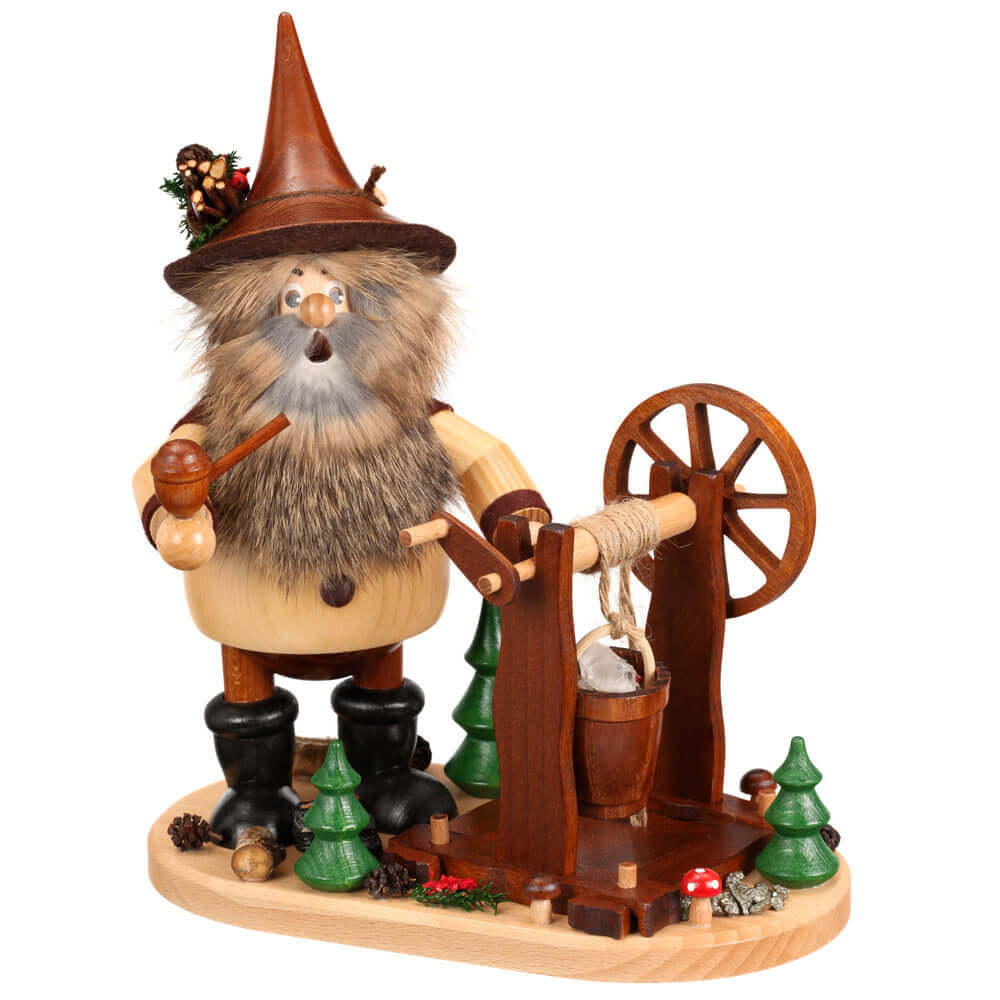 Räuchermännchen Wichtel Haspelknecht, 26 cm von DWU Drechselwerkstatt Uhlig