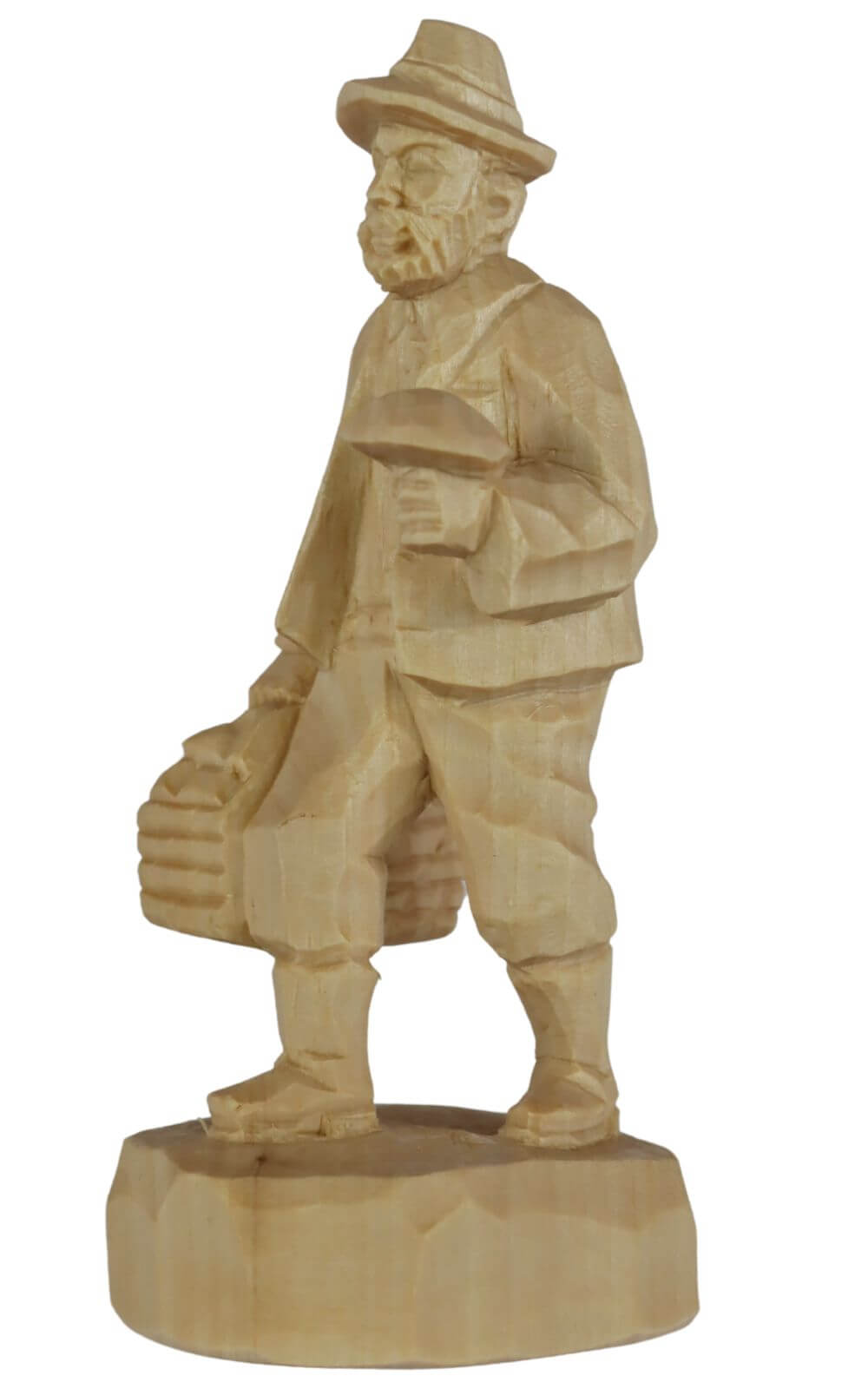 Pilzsucher, 12 cm, natur von Schnitzkunst aus dem Erzgebirge_1