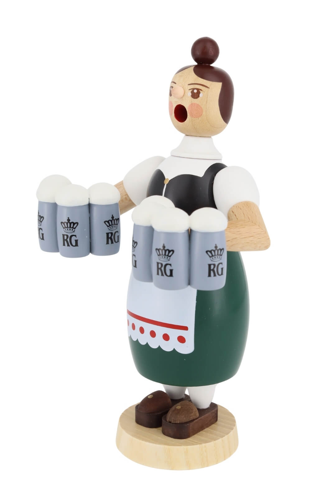 Räuchermännchen Helga mit Maßkrügen, 18 cm von Richard Glässer_2