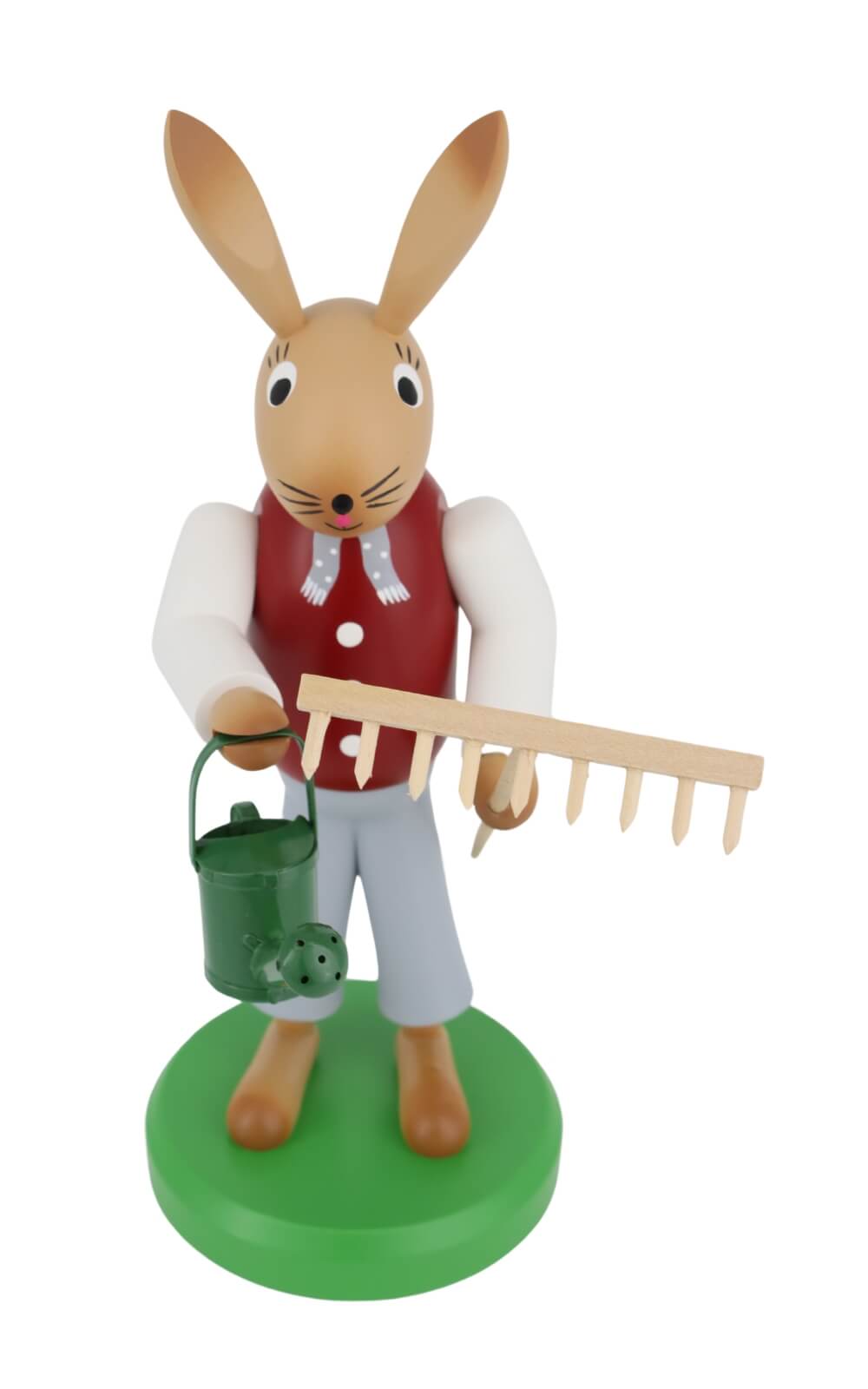 Osterhase mit Rechen und Gießkanne, 28 cm von SEIFFEN.COM_1
