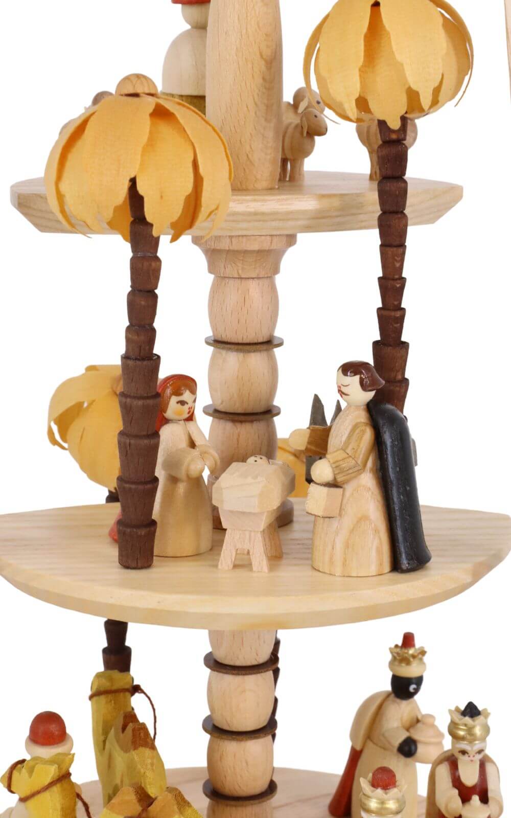 Weihnachtspyramide Christi Geburt, 3 – stöckig, natur, 40 cm von Richard Glässer_5