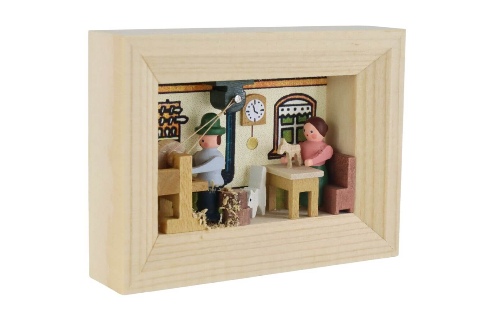 Miniatur im Rähmchen Drehstube von Gunter Flath_2