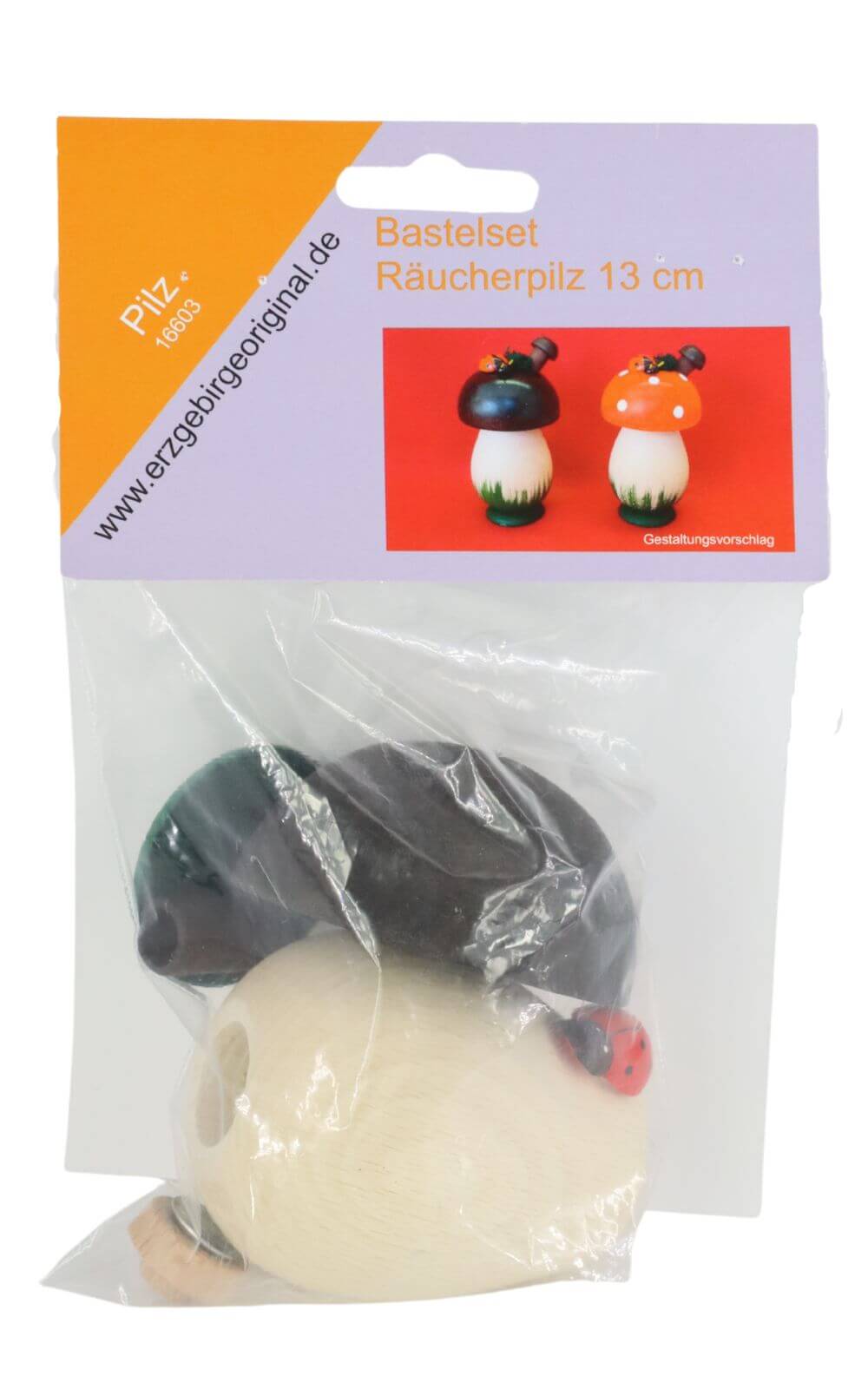 Bastelset Räuchermännchen Pilz schwarz, 13 cm von SEIFFEN.COM_2