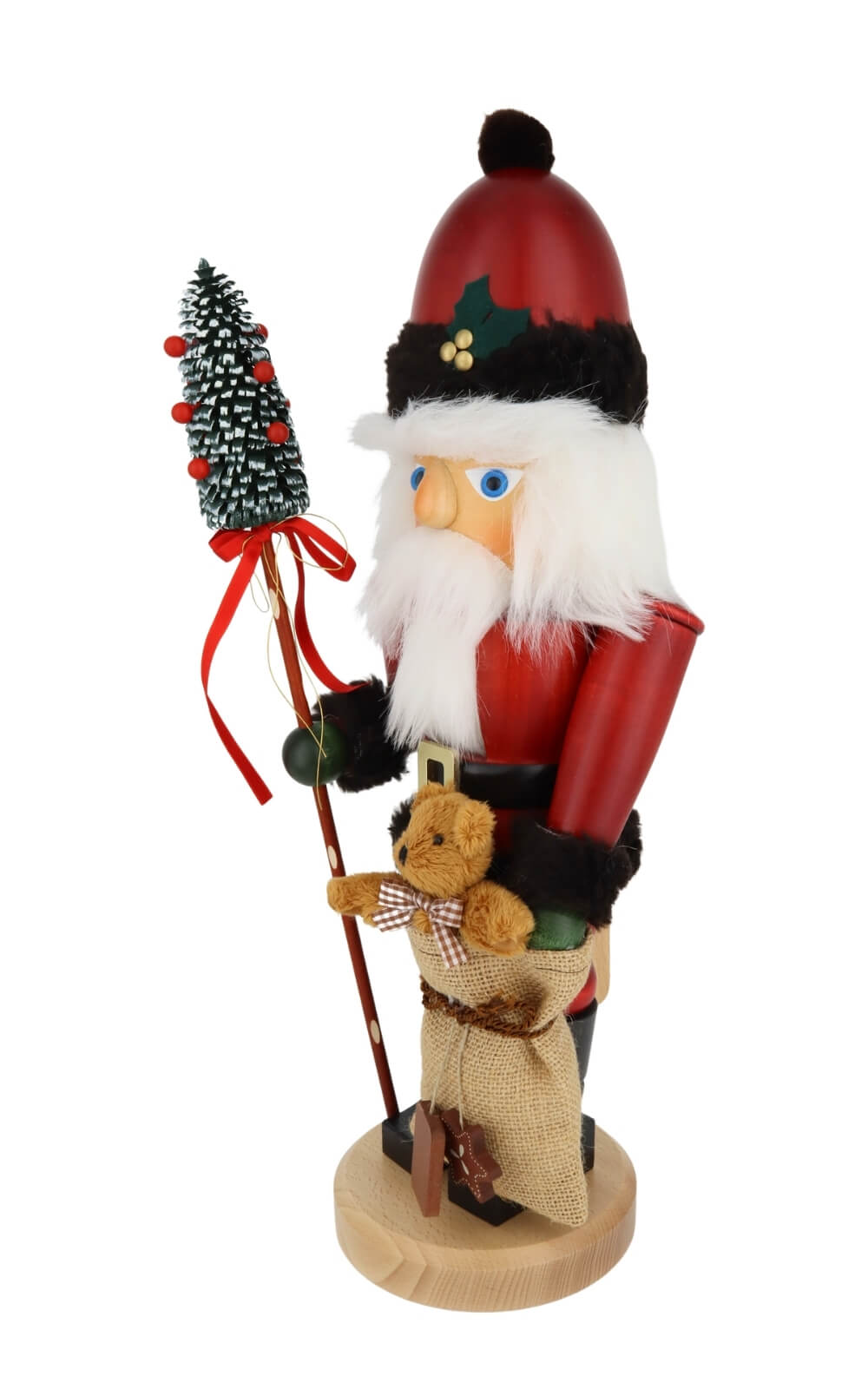 Nussknacker Weihnachtsmann mit Teddy, 45 cm von Christian Ulbricht