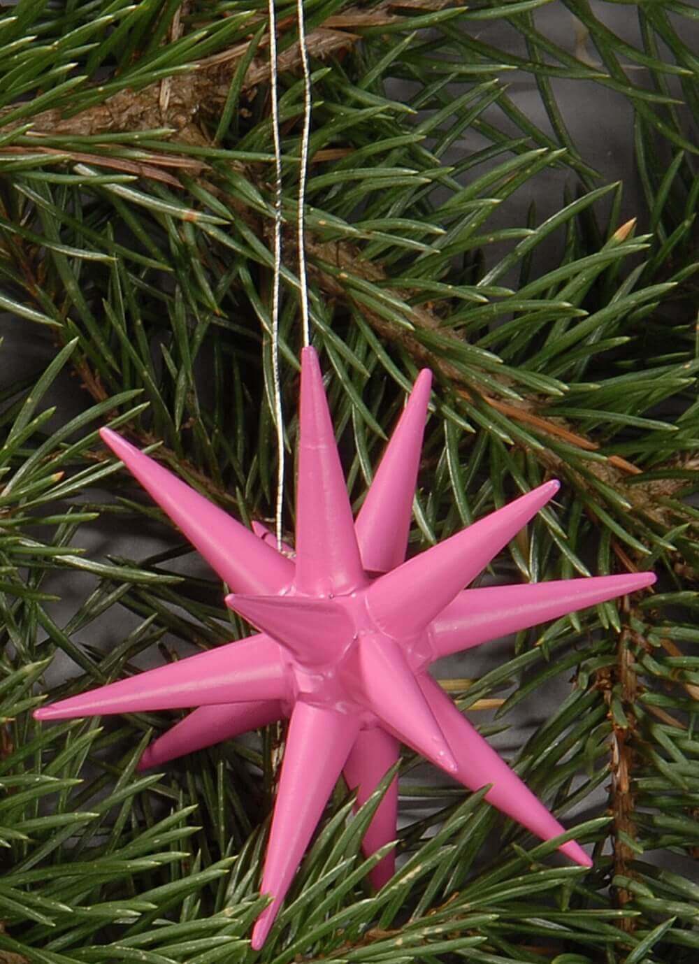 Christbaumschmuck Weihnachtssterne pink, 4-teilig von Albin Preißler_Bild2