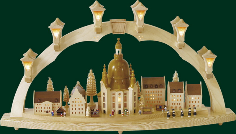 Schwibbogen Frauenkirche mit Striezelmarkt von Richard Glässer_1