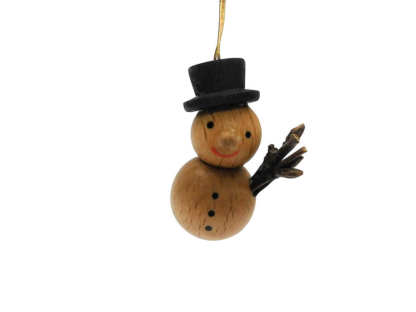 Christbaumschmuck Schneemann, natur, 4 cm von SEIFFEN.COM