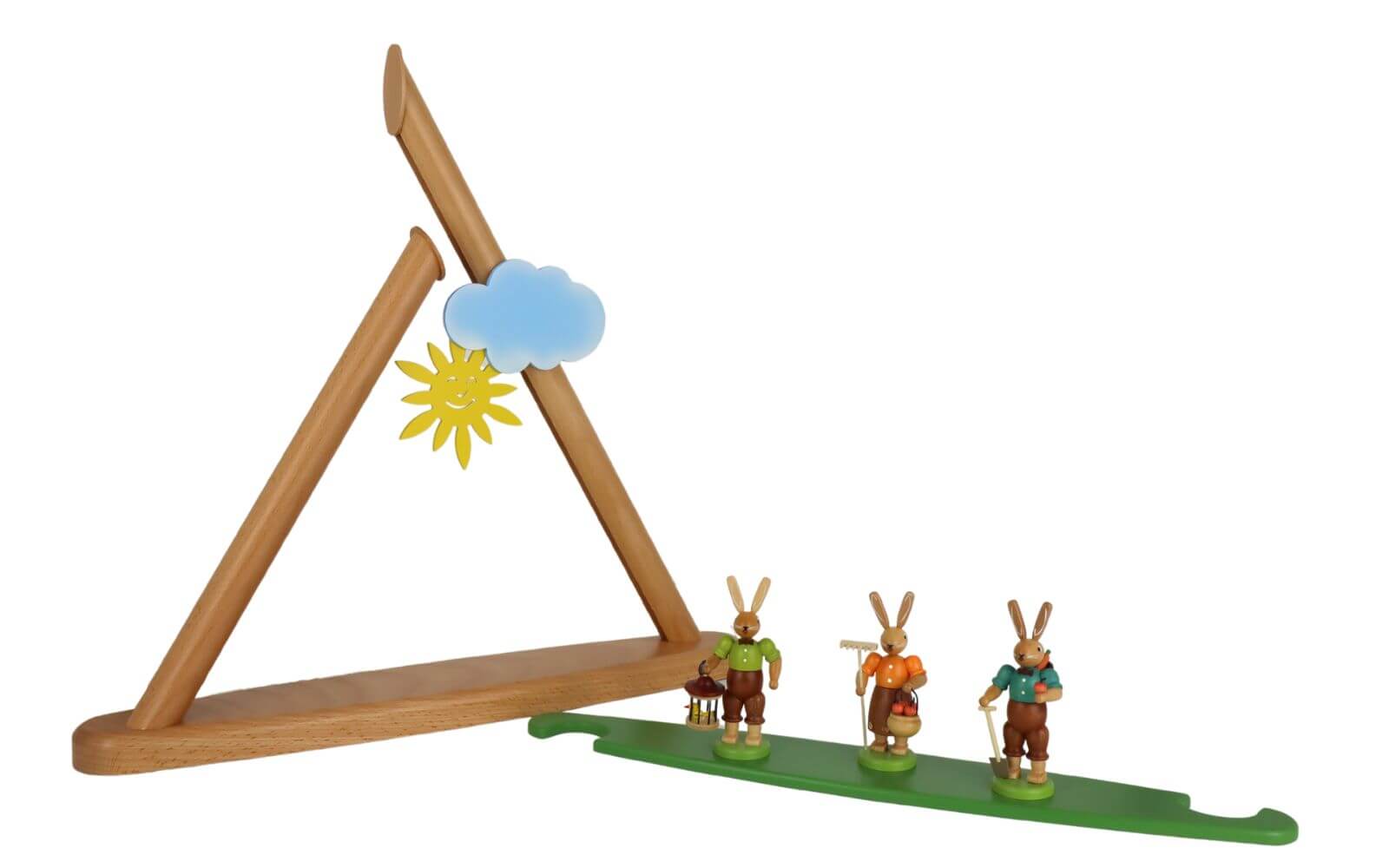 LED Schwibbogen - Lichterspitze, modern mit Hasen, farbig, 47 cm von Müller Kleinkunst_3