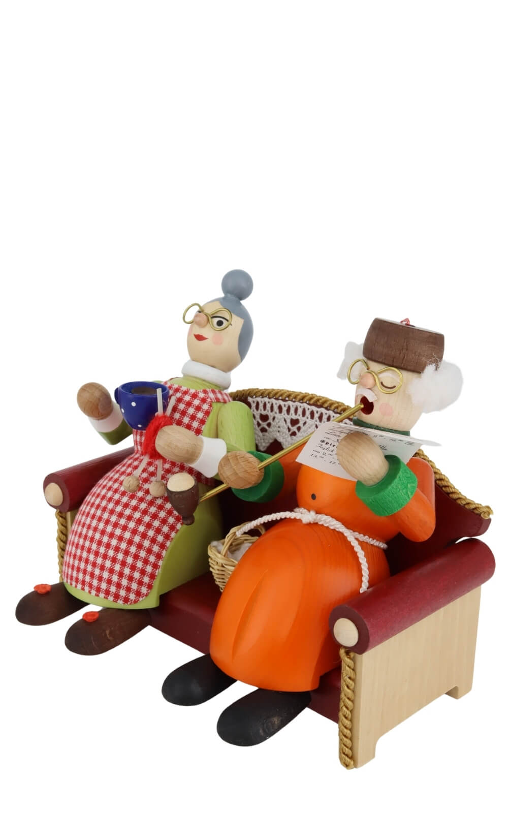 Räuchermännchen Oma und Opa auf dem Sofa von Richard Glässer_1