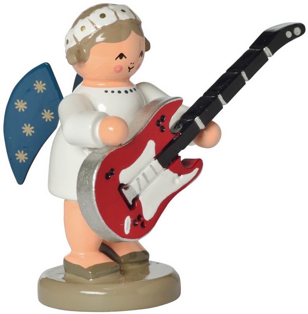 Miniatur Weihnachtsengel mit Gitarre, 5 cm von KWO