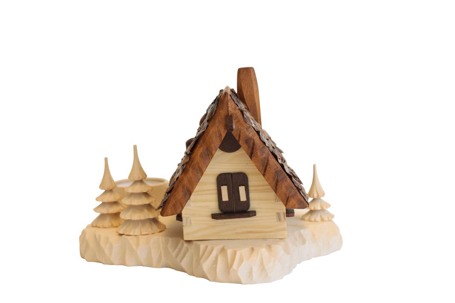 Räucherhaus Wildhüterhütte mit Holzhacker und Teelicht von A. Lahl_Bild3