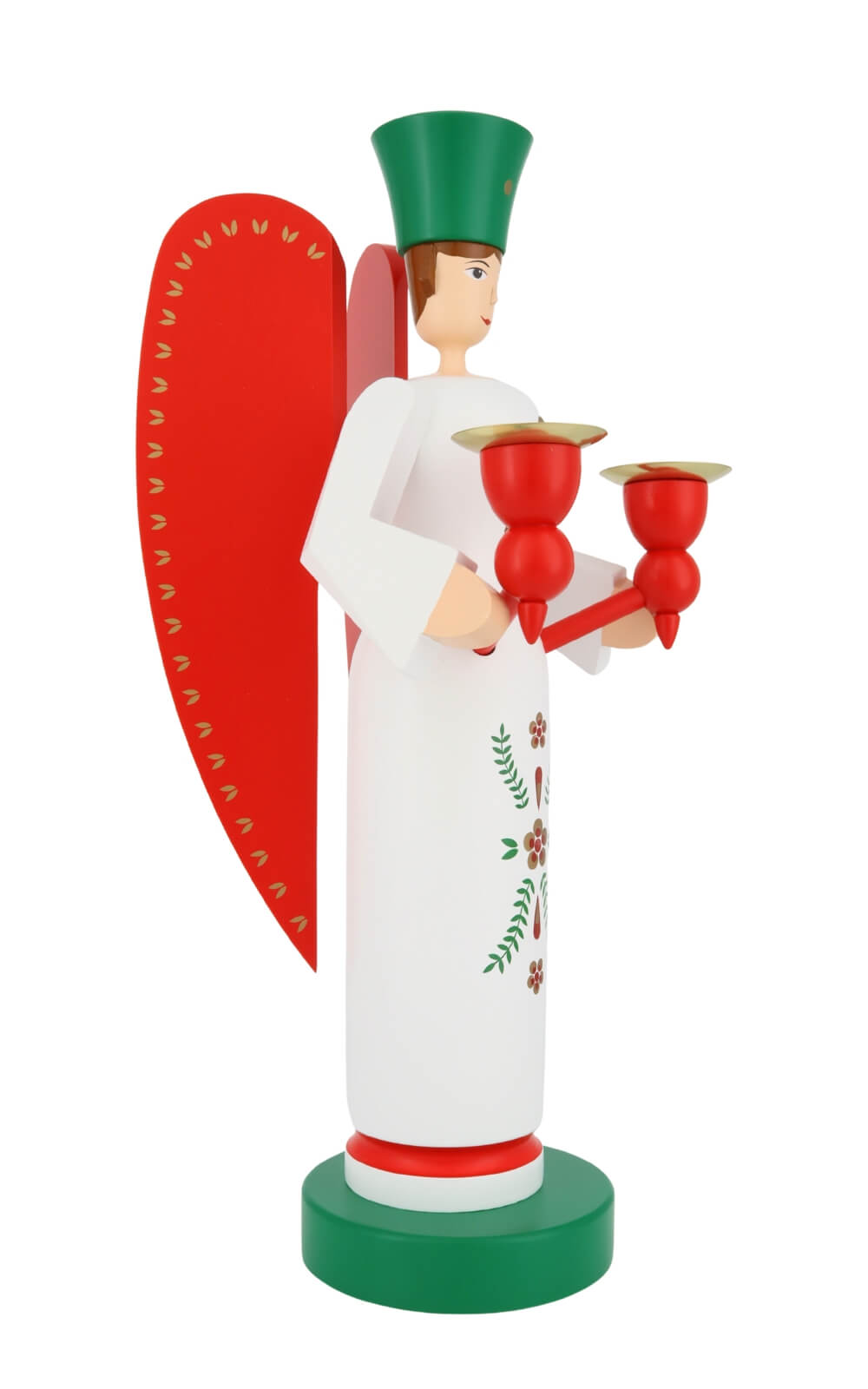 Weihnachtsengel für Wachskerzen, 32 cm, farbig von Richard Glässer_2