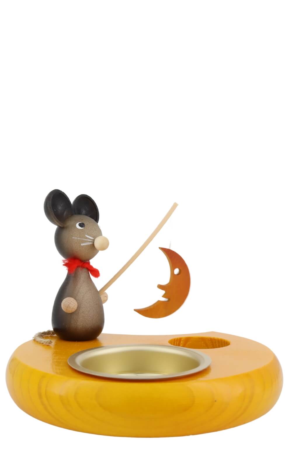 Kerzenhalter für Teelichte mit Maus und Mond, farbig, 6 cm von Ralf Zenker_2