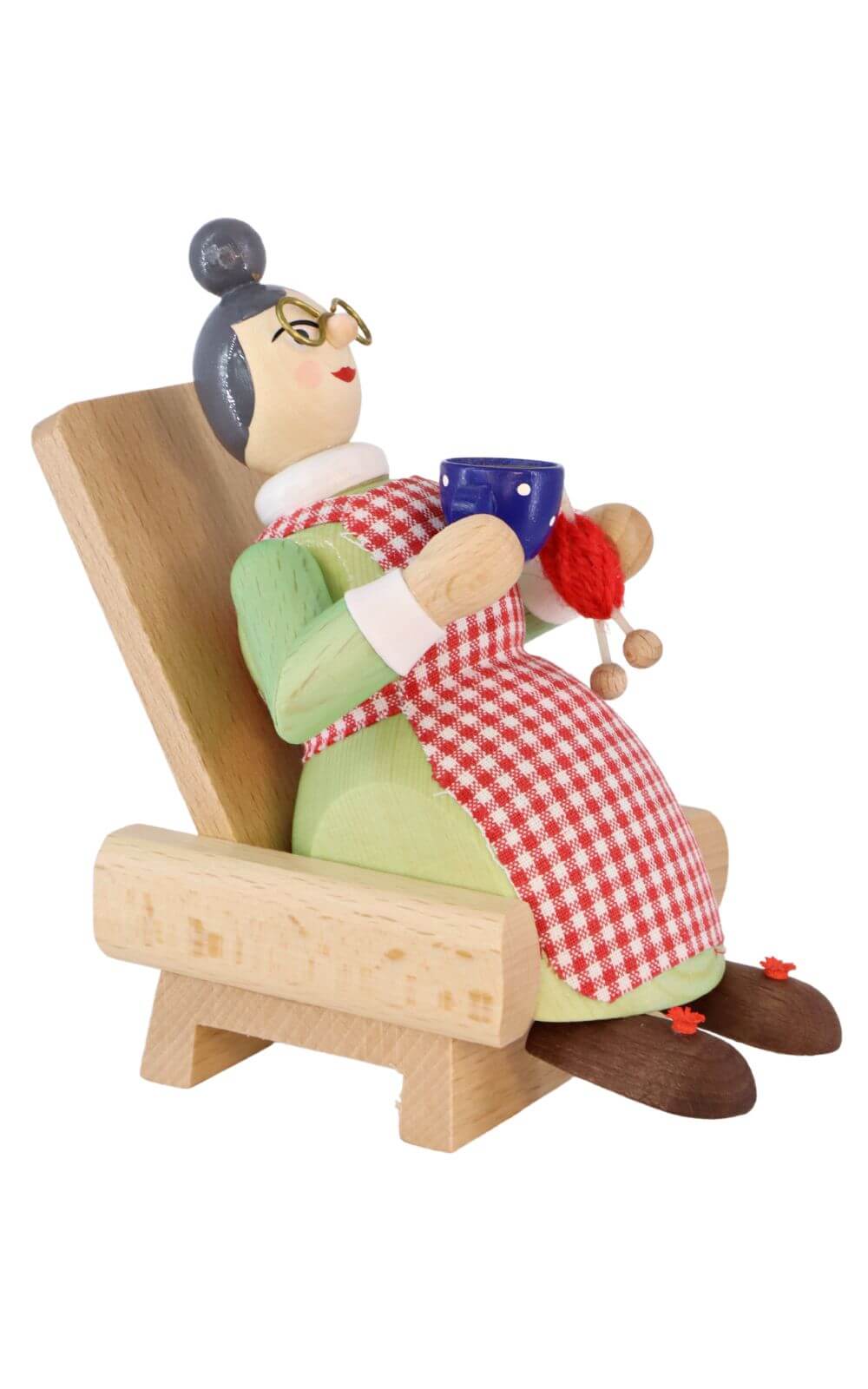 Räuchermännchen Oma im Sessel, 13 cm, farbig von Richard Glässer_3