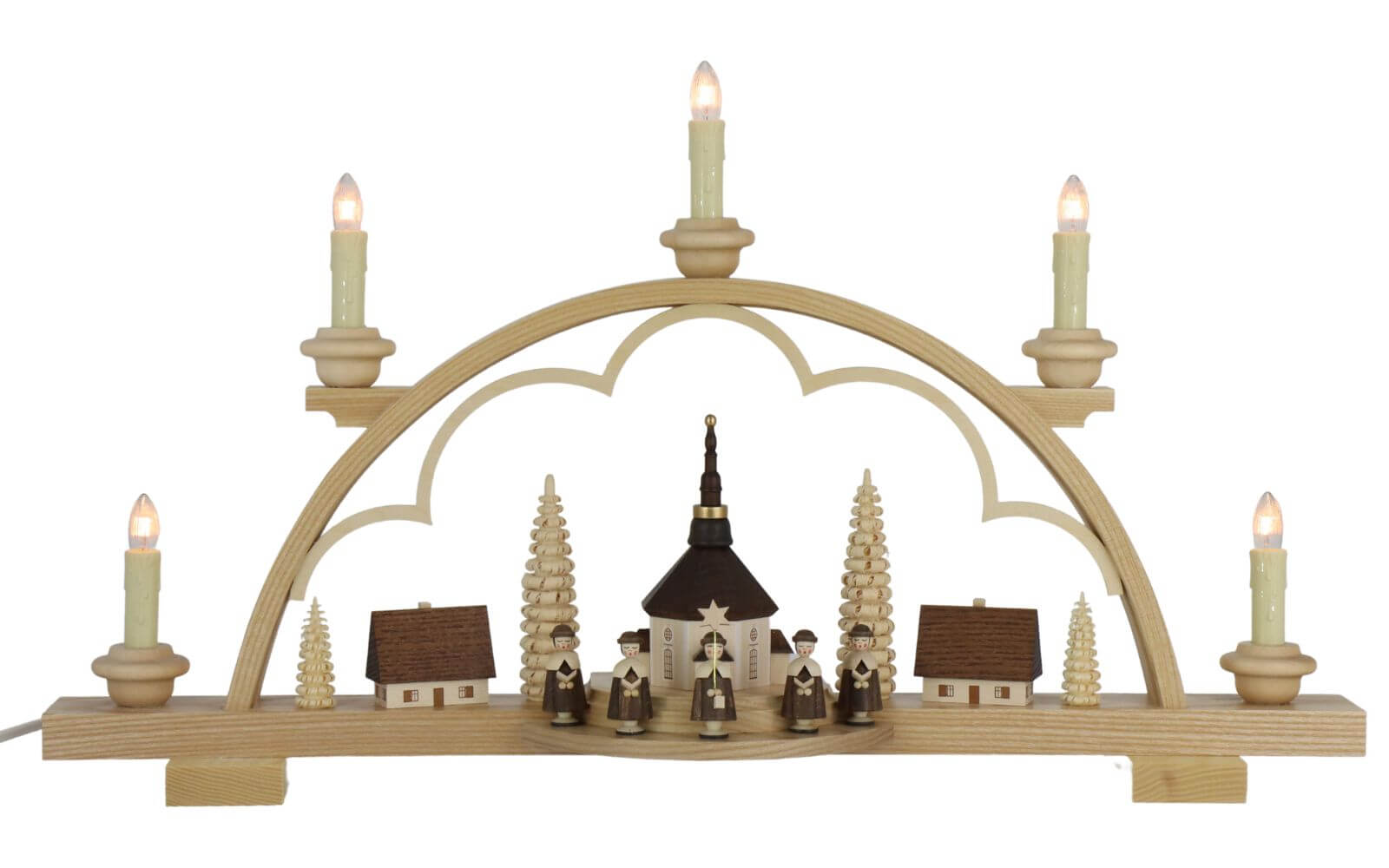 Schwibbogen Kurrende mit kleinem Dorf, 57 cm von Müller Kleinkunst_1