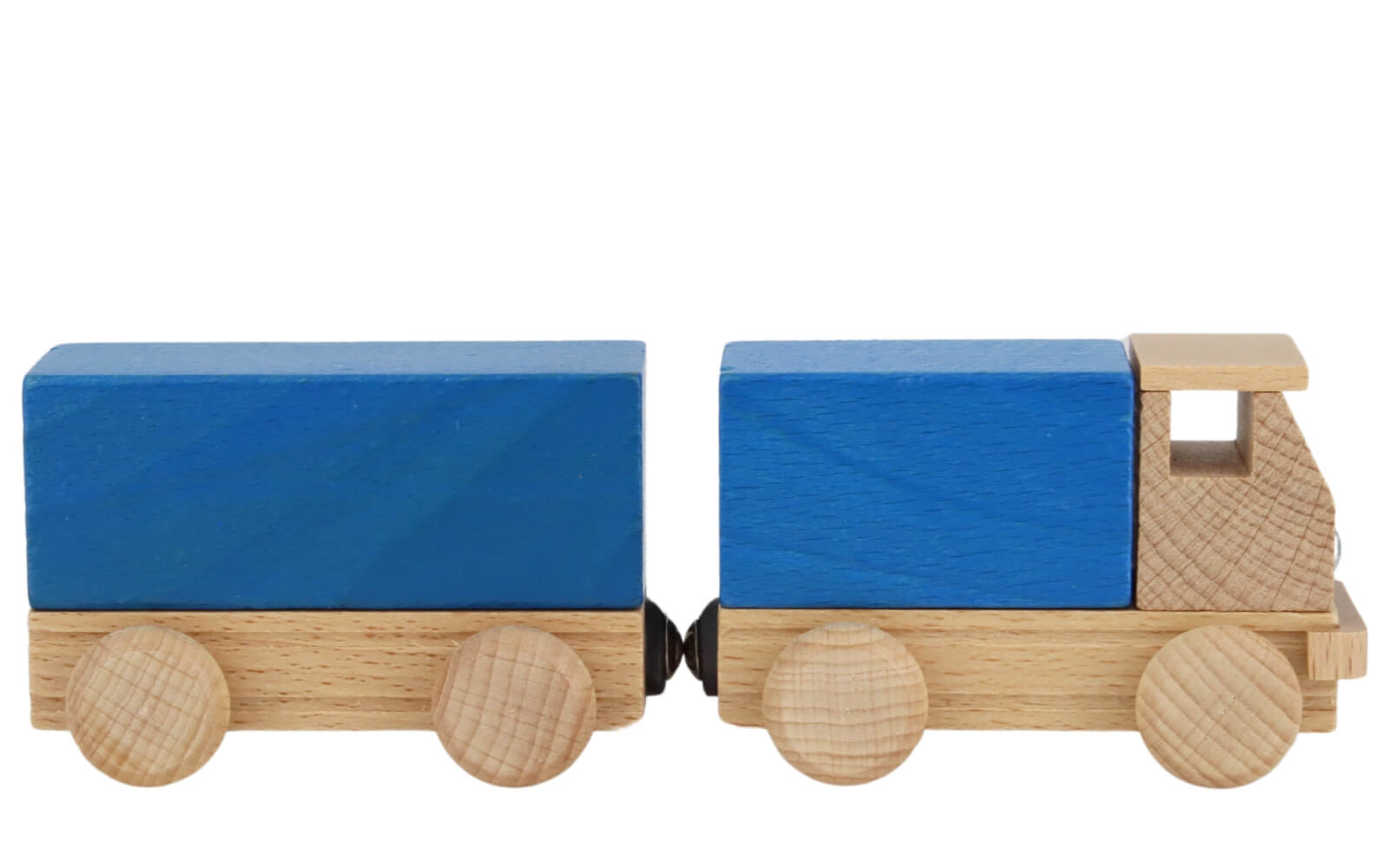 Holzspielzeug Lastzug mit Anhänger, farbig von Ebert GmbH_1