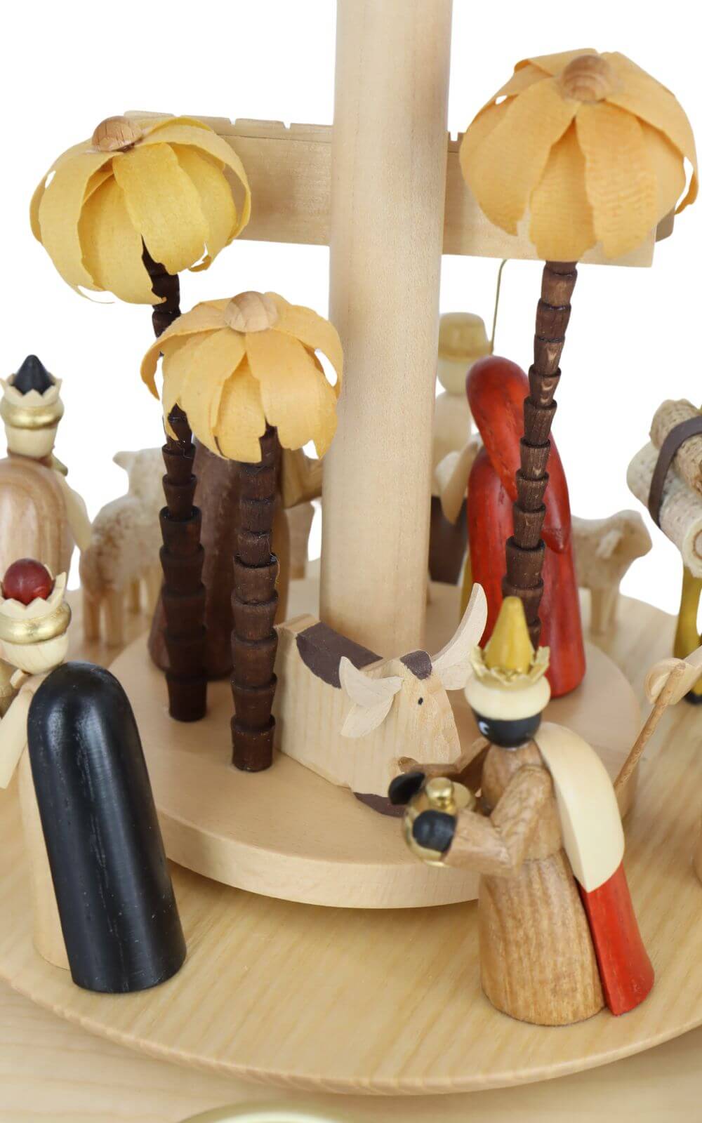 Weihnachtspyramide für Teelichte, Christi Geburt, 40 cm, natur von Richard Glässer_4
