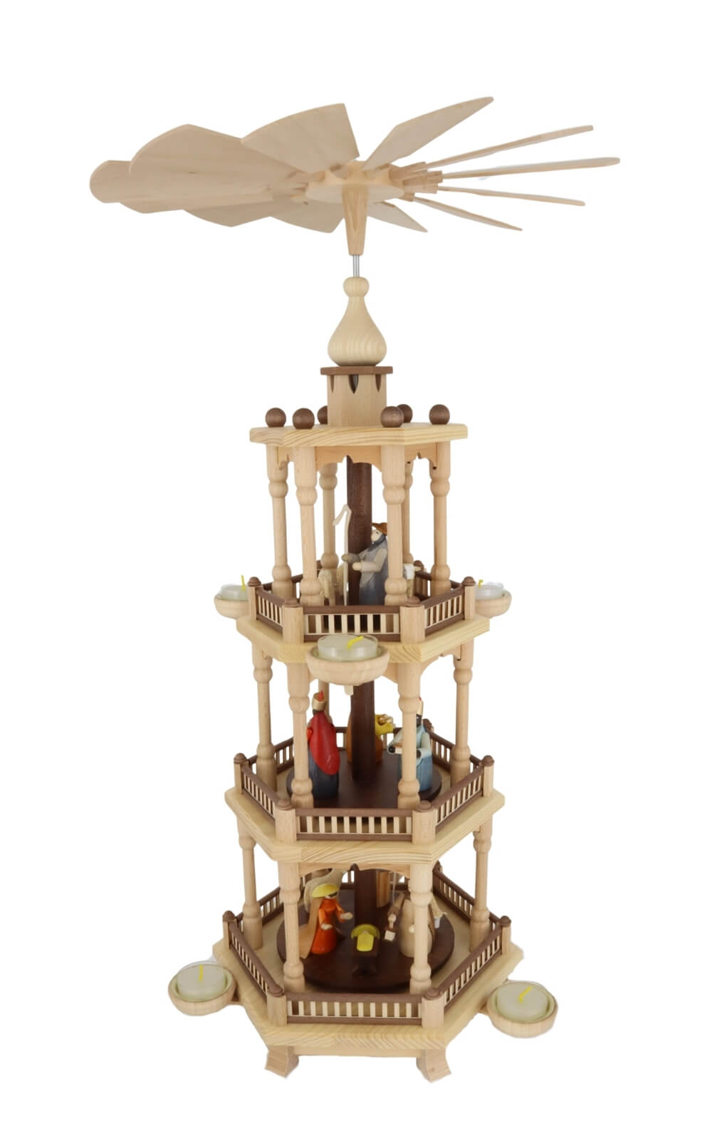 Weihnachtspyramide Heilige Familie, 3 - stöckig, 66 cm von Theo Lorenz_4