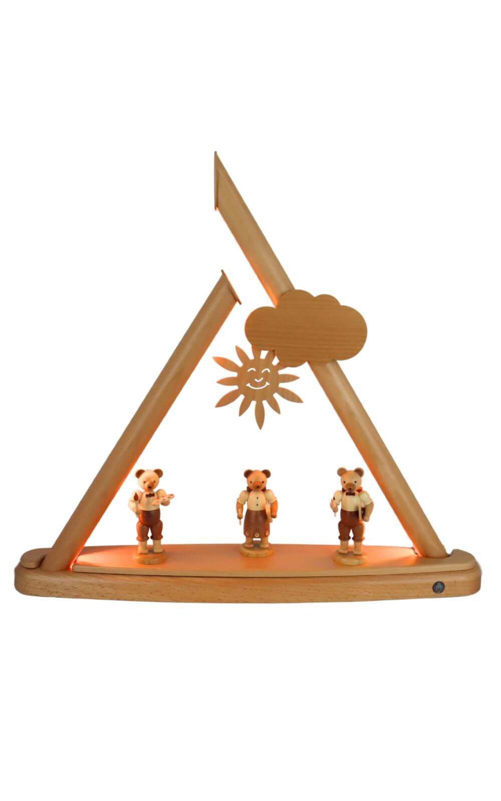LED Schwibbogen - Lichterspitze, modern mit Bären - Schulkindern, 47 cm von Müller Kleinkunst