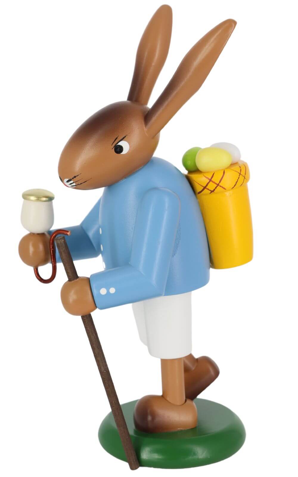 Hase mit Korb und Wanderstab, 18 cm von SEIFFEN.COM_2