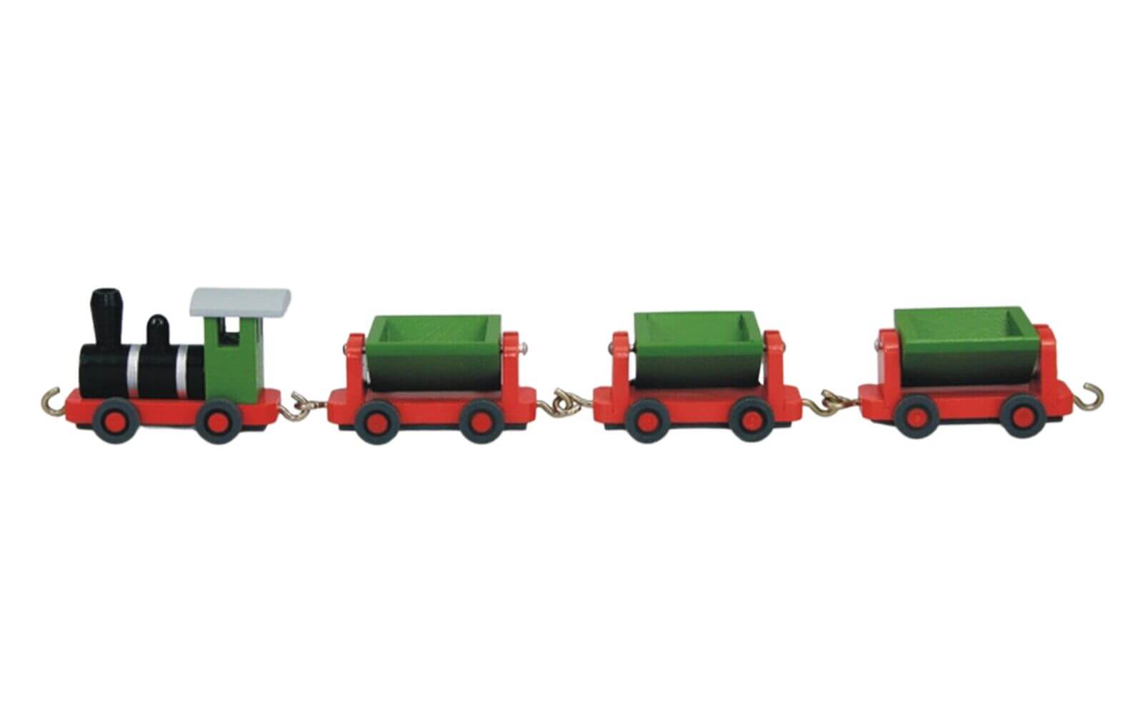 Grubenbahn aus Holz, farbig von Stephan Kaden