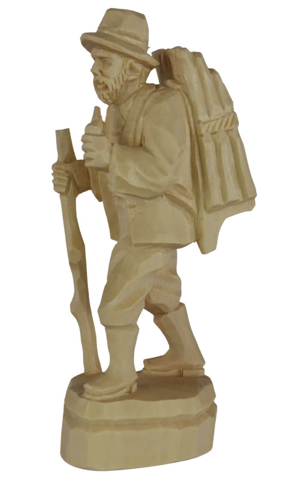 Waldmann mit Pfeife, natur, geschnitzt, 25 cm von Schnitzkunst aus dem Erzgebirge_2