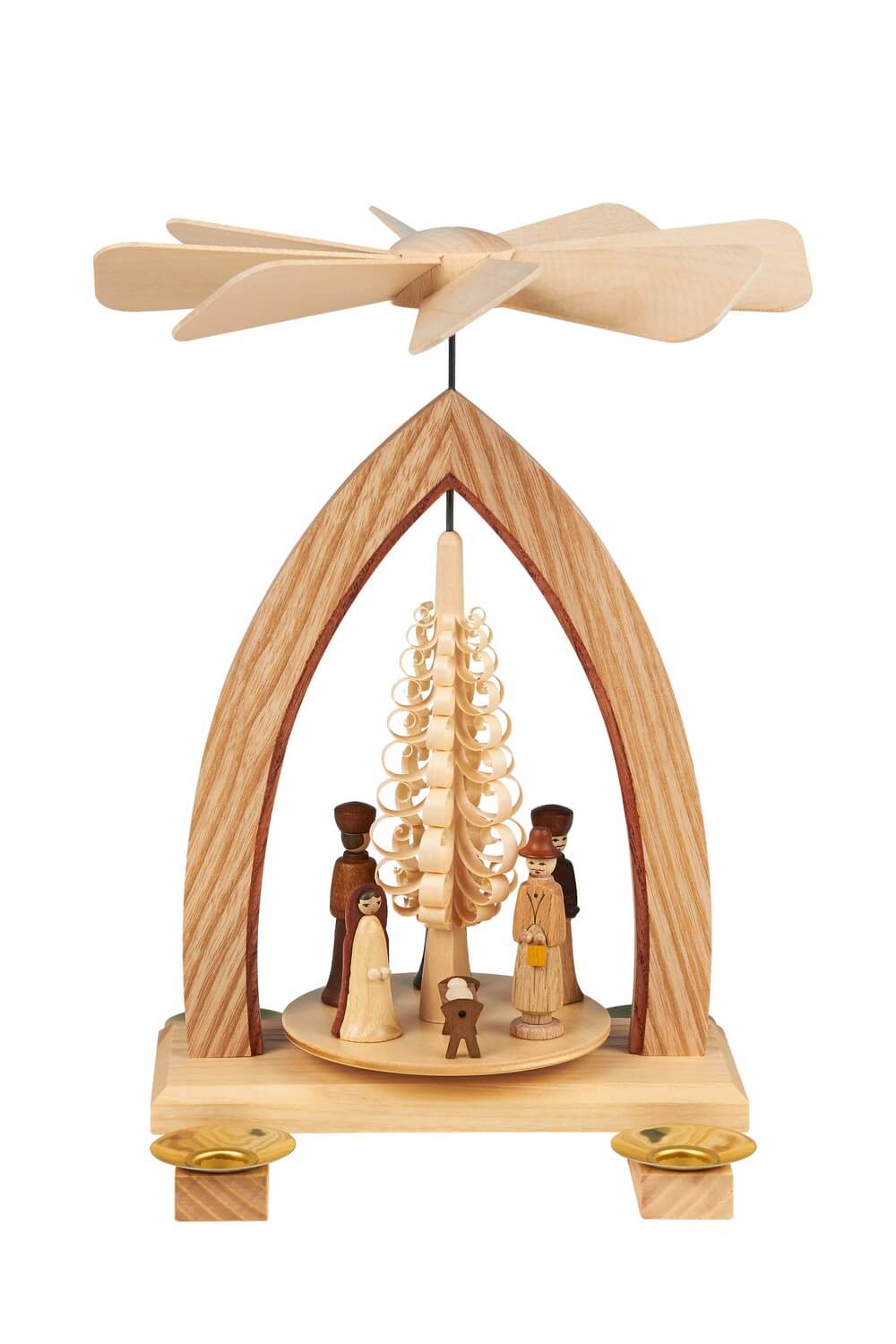 Weihnachtspyramide Christi Geburt, 26 cm, natur von Heinz Lorenz
