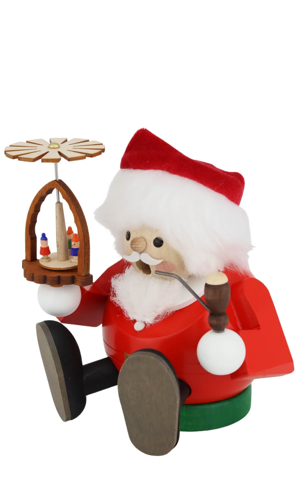 Räuchermann - Kugelräuchermännchen Santa mit Pyramide von Richard Glässer_3