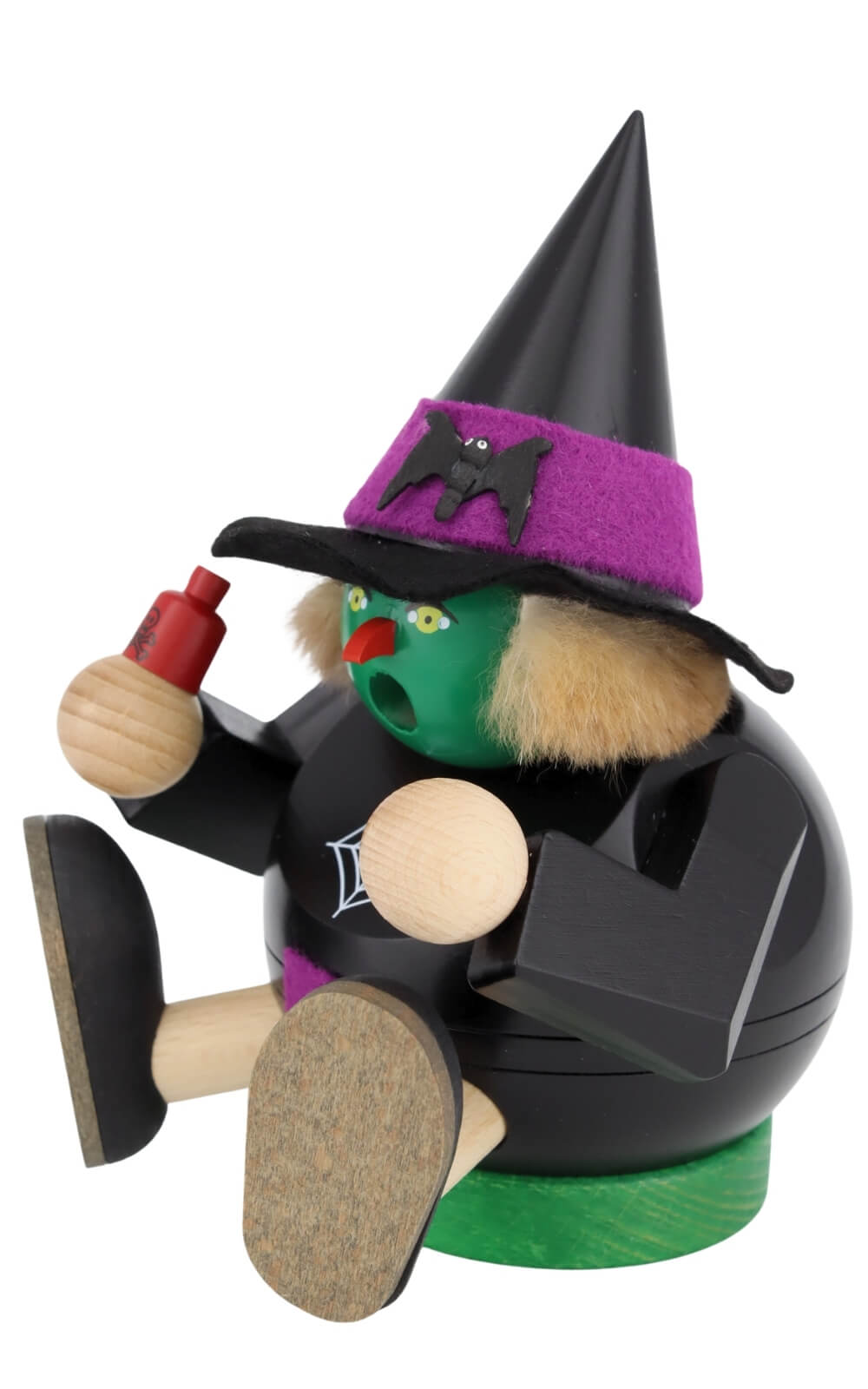 Räuchermännchen Halloween Hexe, sitzend, 15 cm von Richard Glässer_1
