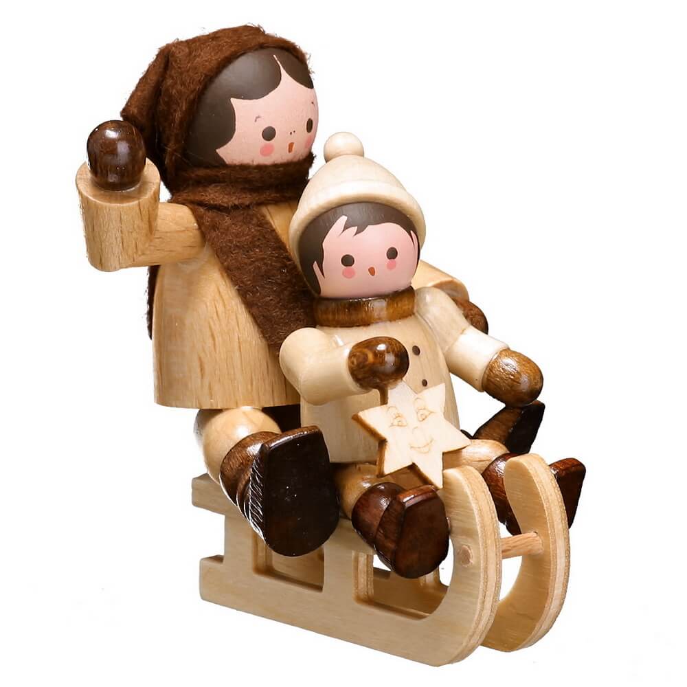 Winterkind Doppeldecker, groß & klein, natur von Romy Thiel