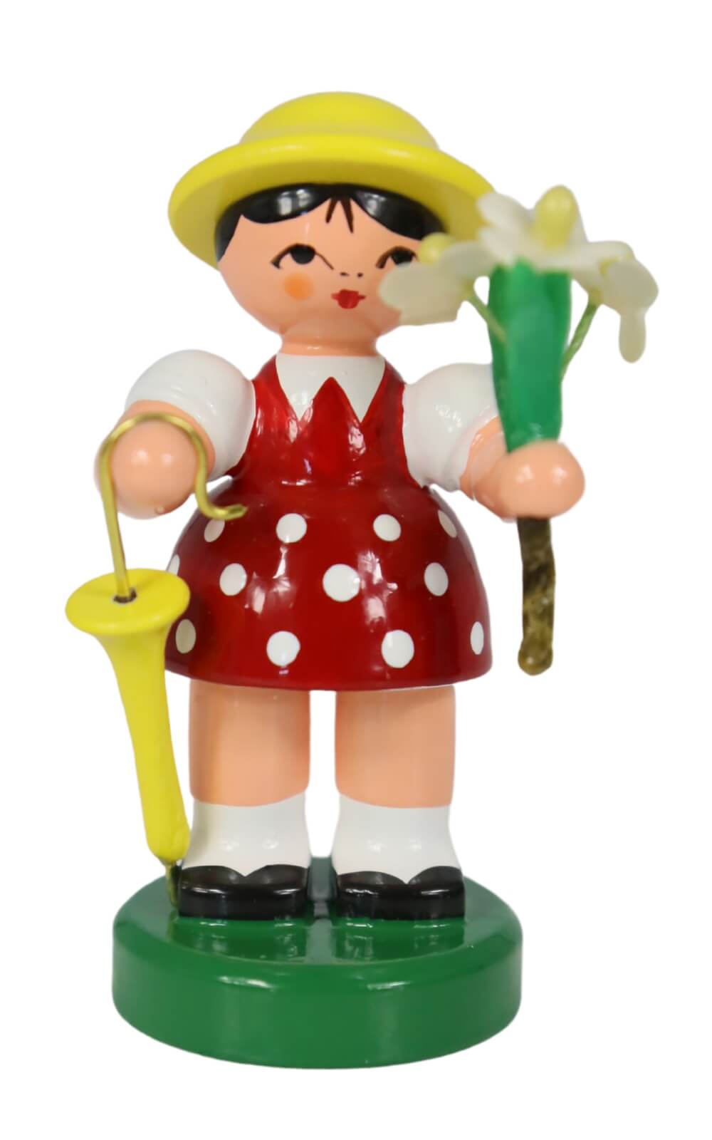 Miniatur Blumenmädchen, rot/gelb von Figurenland Uhlig GmbH_1