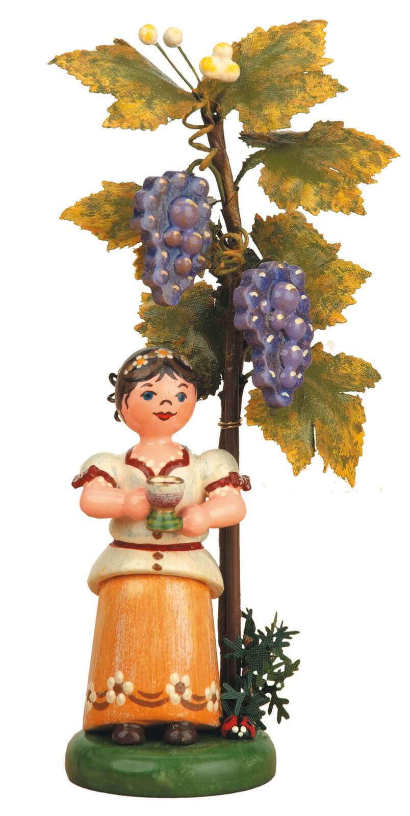 Blumenkind Herbstkind Wein, 13 cm von Hubrig Volkskunst