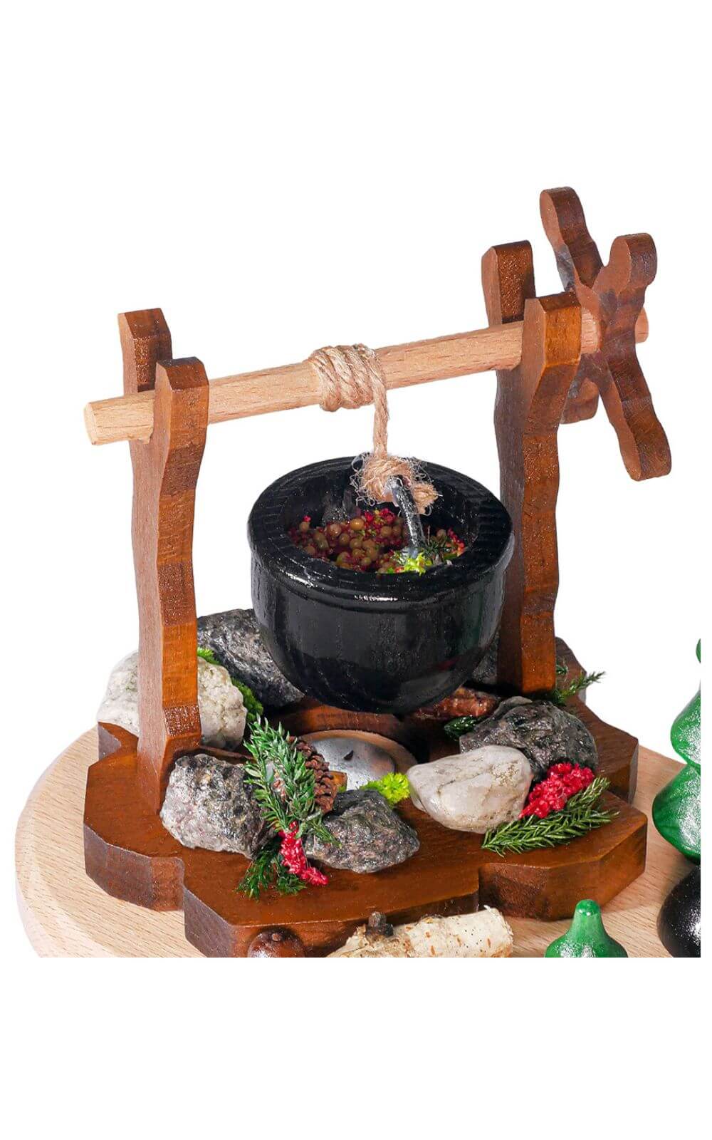 Räuchermann Wichtel am Gulaschkocher, 26 cm, natur von DWU_1
