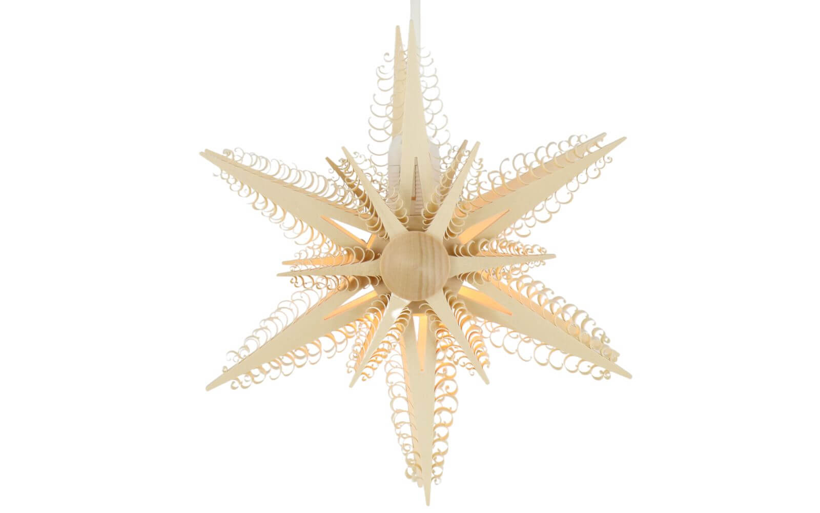 Holzstern, Durchmesser 24 cm, elektrisch beleuchtet von Martina Rudolph_2