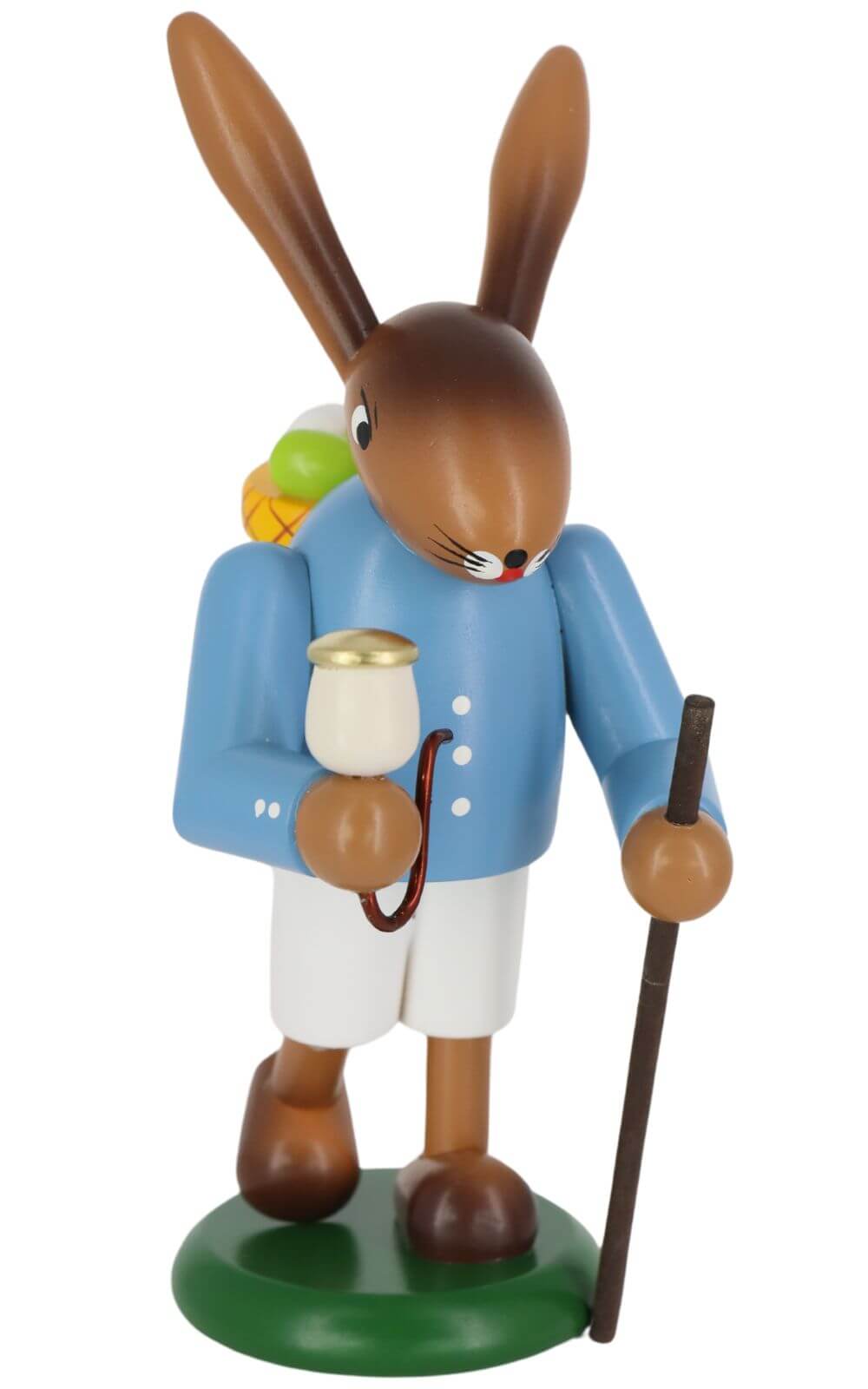 Hase mit Korb und Wanderstab, 18 cm von SEIFFEN.COM_1