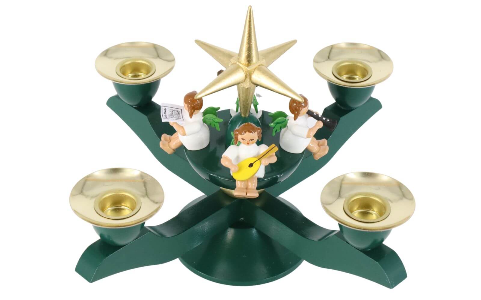 Adventsleuchter mit Weihnachtsengel, grün von Richard Glässer_1
