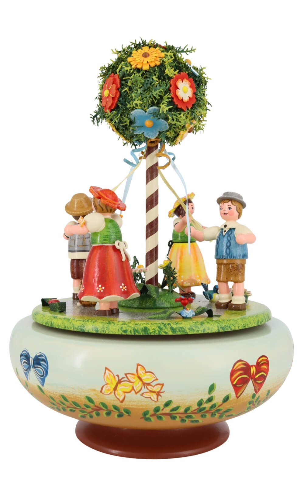 Spieluhr Maientanz, Melodie Komm lieber Mai, 26 cm, farbig von Hubrig Volkskunst_1